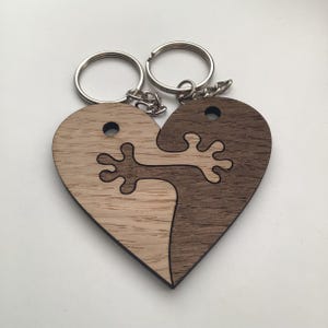 Breloczki walentynkowe, cięte laserowo, breloki, breloki z puzzlami, breloki z sercem, breloki dla par, tylko plik cyfrowy