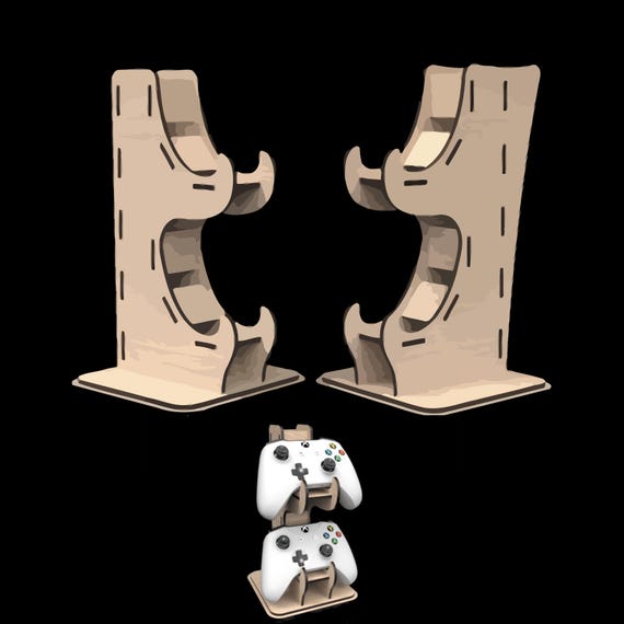 Game Controller Stand. Multi Brand Game Controller Stand. Digital File Only and LightBurn Ready