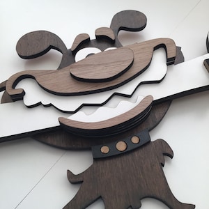 Cartoon Dog and Bone sleutelhouder lasergesneden bestand alleen digitaal bestand sleutelhouder hond of riem