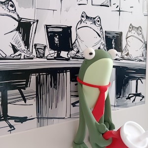 Articulated Frog Desktop Buddy – Poseable 3D Printed Collectible Desk Toy