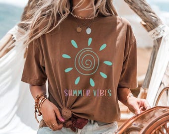 Comfort Colors® Summer Shirt, Beach Shirts, Trendy Shirt, Hello Summer Shirt, Vacation Tee, Gift For Woman, Sunshine Women Tee, Sun T-Shirt