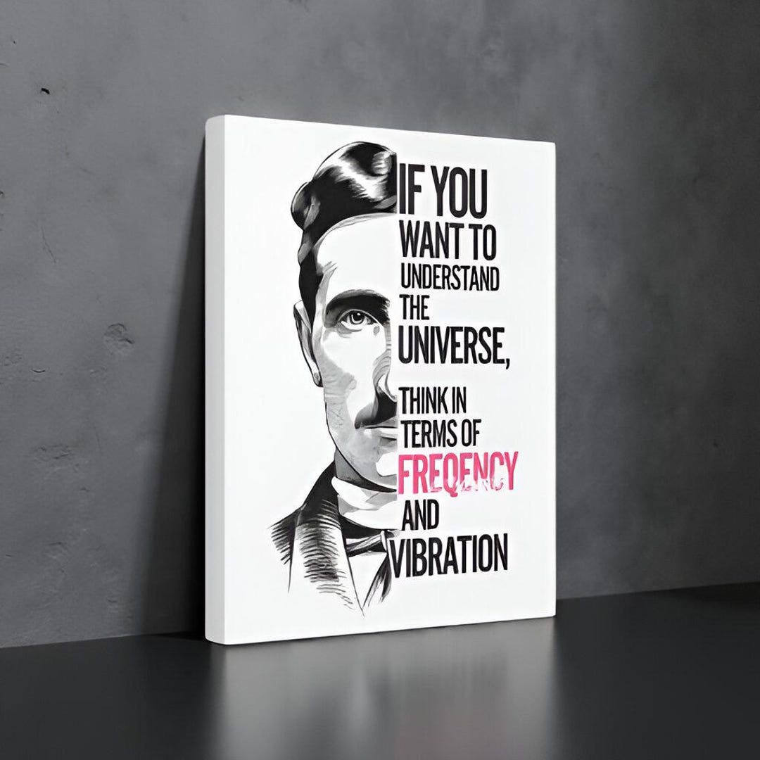 Nikola Tesla Quote Wall Art: Canvas Print for Home or Office Decor - Etsy