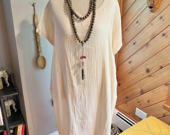 Organic Cotton Gauze Kaftan Dress