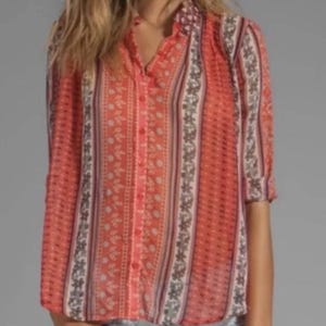 Free People Midnight Mile – Skjortblus med knappar och hög, låg axelbandslös rygg bild 1