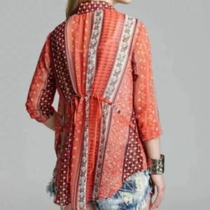 Free People Midnight Mile – Skjortblus med knappar och hög, låg axelbandslös rygg bild 2
