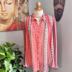 Free People Midnight Mile – Skjortblus med knappar och hög, låg axelbandslös rygg bild 3
