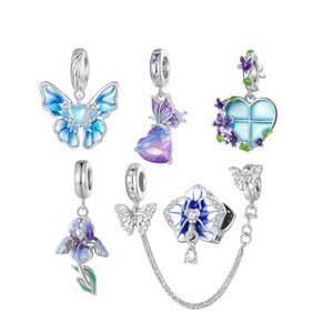 Charm Pandora Farfalla e Fiore della Collezione Argento Sterling S925 - ACQUISTA 3 E RICEVI IL 45% DI SCONTO