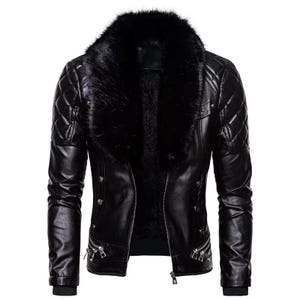 Handmade Real Sheepskin Aviator Jacket | Men's Leather Bomber Shearling Coat | Warm  Fur Winter Biker Jacket