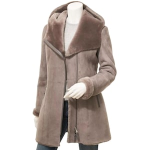 Women Shearling Coat - Sheepskin Long Coat - Genuine Leather Winter  Fur Long Coat - Warm Outwear Fur Lined Women Coat - Gift For Her