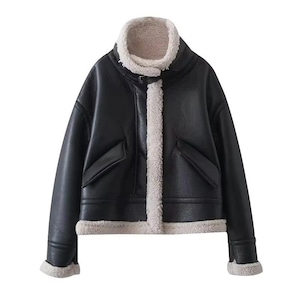 Handgefertigte Schaffell Lederjacke für Damen - Lammfell Biker Bomberjacke, echte Lammfell Winterpelz Oberbekleidung