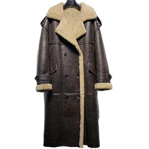 Women Shearling Coat - Sheepskin Long Coat - Genuine Leather Winter  Fur Long Coat - Warm Outwear Fur Lined Women Coat - Gift For Her