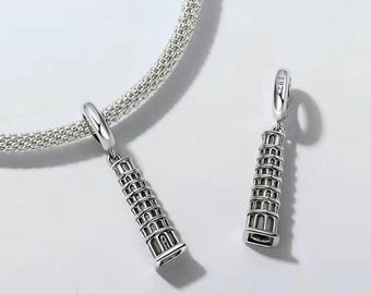Pandora Pisa tower charm 925 sterling silver for bracelet and necklace - Women Christmas Jewelry