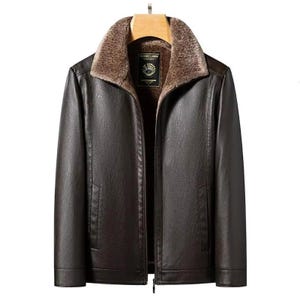 Men&#39;s Sheepskin Leather Fur Jacket , Shearling Bomber Fur Jacket , Handmade Biker Leather  Fur Jacket , Genuine Sheep Leather Jacket
