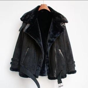 Women Lambskin Leather Long Coat - Shearling Bomber Handmade Fur Coat - Winter  Fur Stylish Coat - Handmade B3 Fur Lined Warm Coat