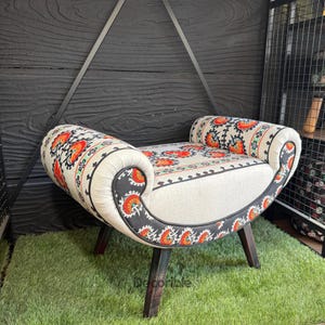 Bohem Ottoman Pouf Chair, Pouffe, Footstool, Handmade, Makeup Pouf, Pouf Chair, Pouf Bench, Pouf Stool, Smiley Pouf Armchair, Furniture