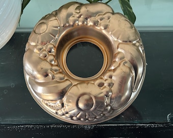 Vintage Kupfer Obst Kranz Jello Form | Retro Küche Dekor | Sommer Unterhaltsam | Form Wandbehang | Landhausküche & Kitschige Küche