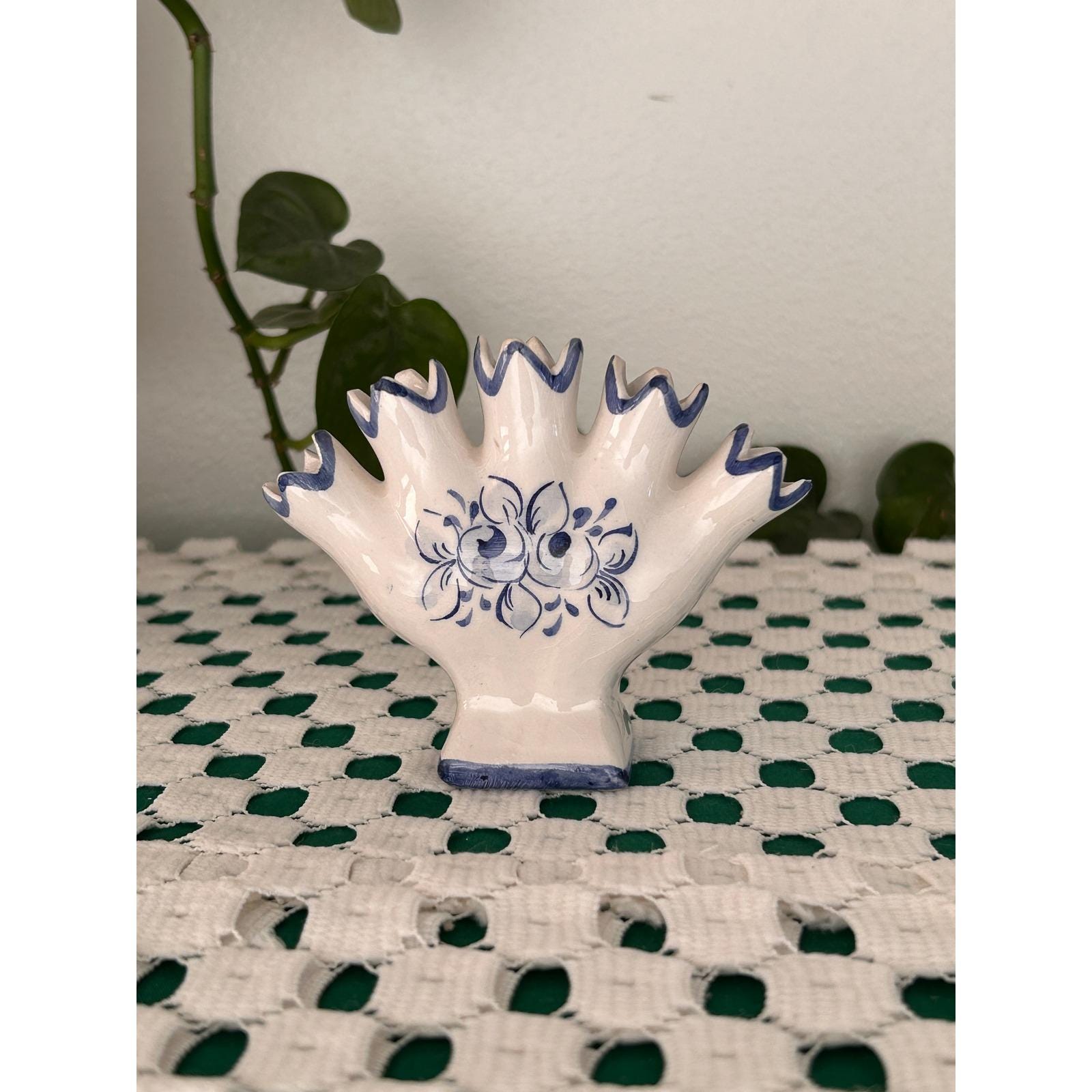 vintage * Portugal ribbon flower vase 花瓶・フラワースタンド
