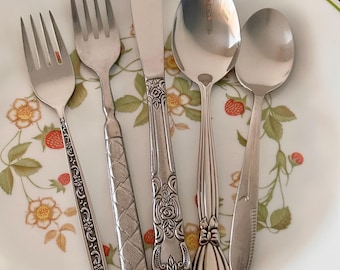 Vintage Mismatched Flatware Sets—Service for 8 (40 pieces)