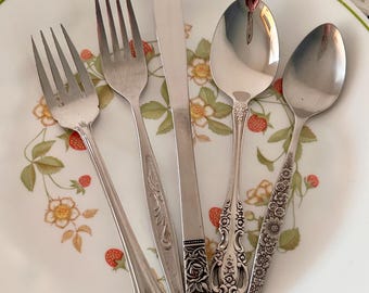 Vintage Mismatched Flatware Sets—Service for 6 (30 pieces)