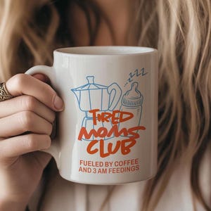 Personalized New Mom Mug For Mom, Expecting Mom Gift For New Mom, Tired Moms Club Mug, Baby Shower Gift, Mother&#39;s Day Gift, New Parent Gift