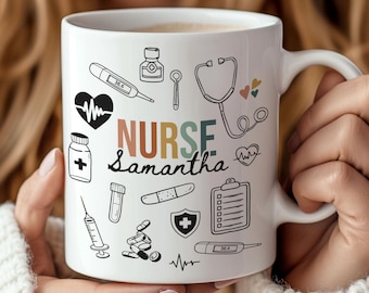 Tazza personalizzata per regalo di apprezzamento per infermieri, regalo di laurea per infermieri, tazza personalizzata per infermieri, regalo per laureati in infermieristica per neolaureati in infermieristica