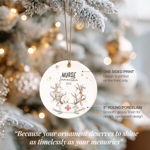 Personalized Nurse Ornament For New Nurse Keepsake RN Ornament For Nurse Practitioner Nursing Graduate Ornament Nurse Christmas Gift LPN image 5