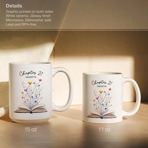 21st Birthday Mug With Name Personalized 21st Birthday Gift For Best Friend Custom Birthday Coffee Cup Chapter 21 Birthday Gift For Girl image 3