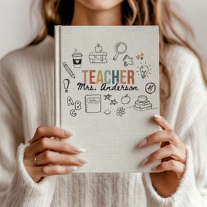 Custom Journal For Teacher Appreciation Gift, Personalized Teacher Notebook, New Teacher Gift, Best Teacher Retirement Gift From Student