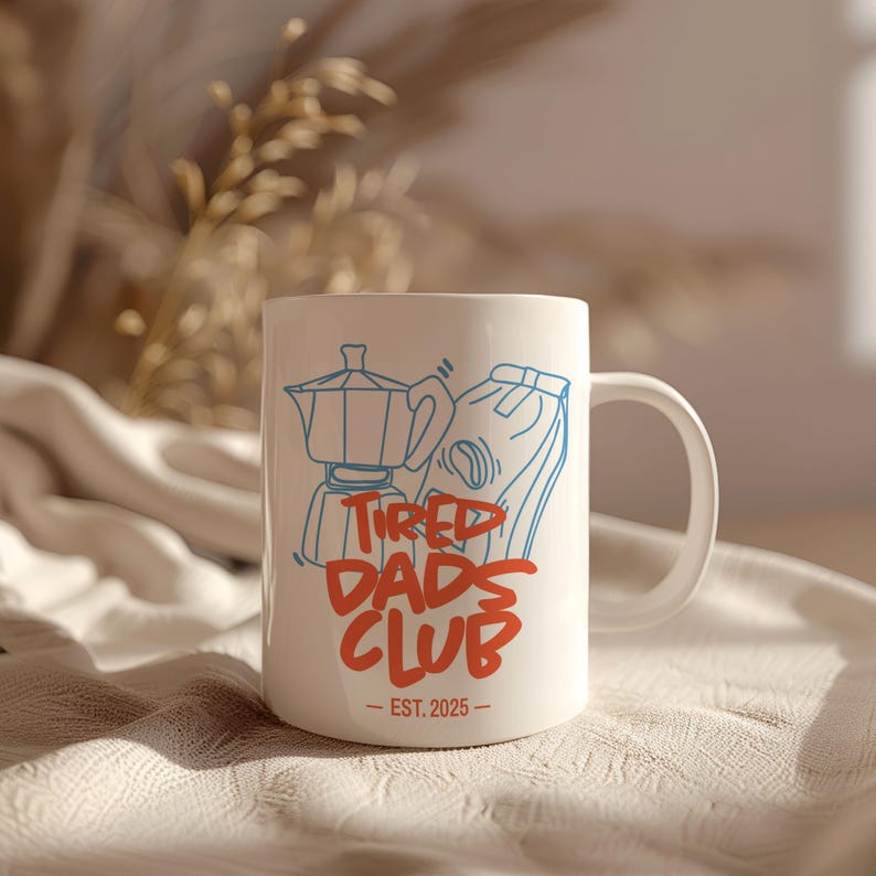 Personalized New Dad Mug For Dad, Expecting Dad Gift For New Mom, Tired Dads Club Mug, Baby Shower Gift, Father's Day Gift, New Parent Gift image 7