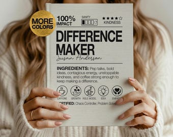 Diario de Marcador de Diferencias Regalo Personalizado de Marcador de Diferencias Diario de Regalo de Mentor Cuaderno de Agradecimiento Regalo de Promoción para Compañeros de Trabajo Definición de Líder