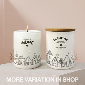 It Takes a Village Candle For Teacher Candle Thank You Gift Candle Gift, Personalized Teacher Gift For Teacher Appreciation Gift, Nanny Gift