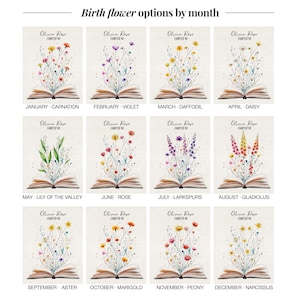 Personlig födelsedagsblommadagbok blommig anteckningsbok kapiteldagbok födelsedagsdagbok juli födelseblomma present födelsedag gästbok älskare present bild 3