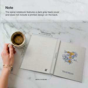 Personalized Monogram Journal For Women Initial Journal Notebook For Mom Custom Name Notebook Gift Toile Bridesmaid Proposal Bridal Party image 3