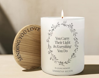 Sympathy Candle, Grief Gift Candle Sympathy Gift Bereavement Gift Memorial Candle Condolence Candle Loss Gift Candle In Loving Memory Gift