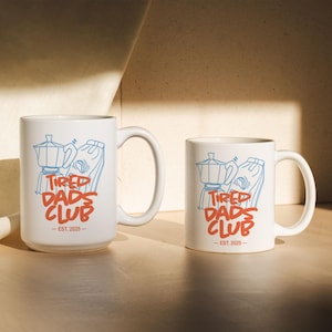 Personalized New Dad Mug For Dad, Expecting Dad Gift For New Mom, Tired Dads Club Mug, Baby Shower Gift, Father's Day Gift, New Parent Gift image 2