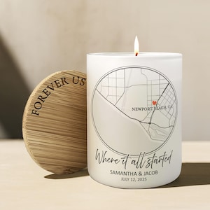 Custom Anniversary Candle For Boyfriend Where It Started Map Candle For New Couple Personalized Candle For Girlfriend Valentine Day Gift