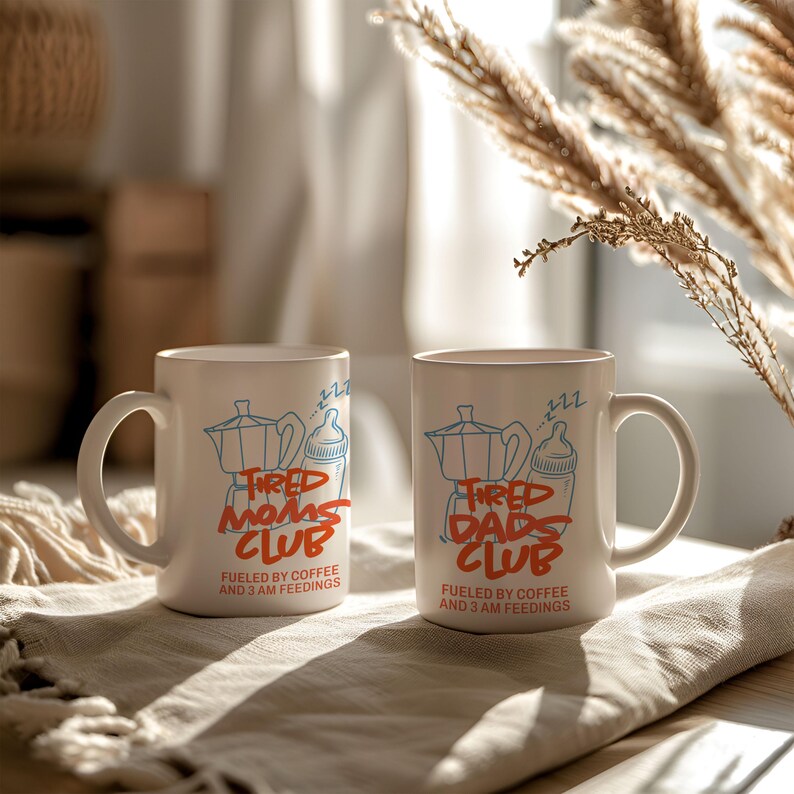 New Mom Mug For Mom Funny Mom Gift For Mom Friend Tired Moms Club Mug New Parent Gift For New Mom Gift Expecting Mom Gift Baby Shower Mother image 6
