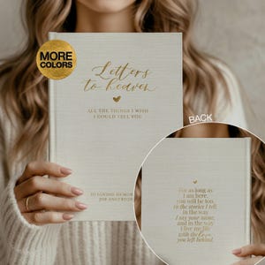 Letters To Heaven Journal Personalized Grief Journal Sympathy Gift For Loss Of Mother Grief Notebook In Loving Memory Memorial Gift Father