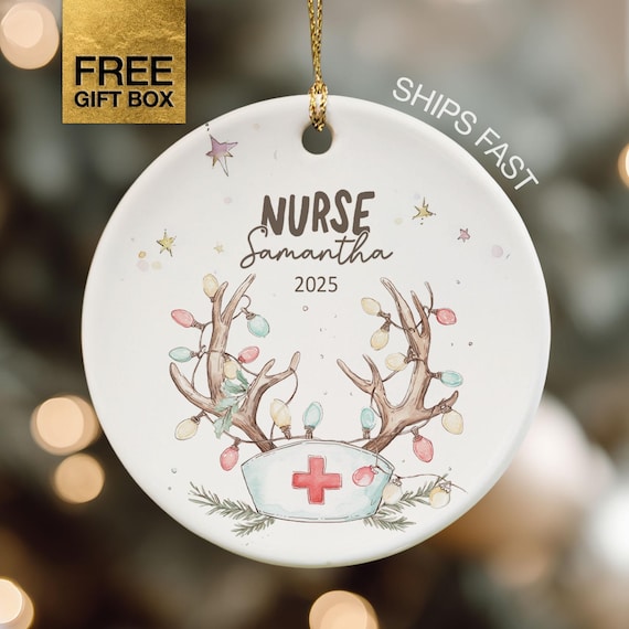 Personalized Nurse Ornament For New Nurse Keepsake RN Ornament For Nurse Practitioner Nursing Graduate Ornament Nurse Christmas Gift LPN