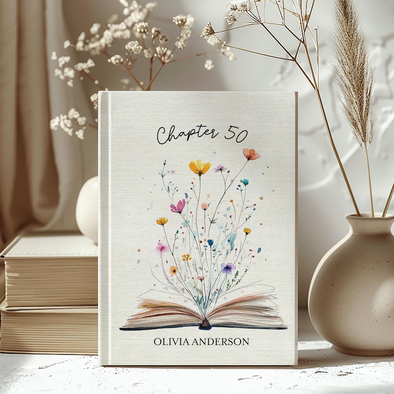 50th Birthday Gift Personalized Birthday Journal Fiftieth Birthday Notebook Custom Birthday Book 50 Year Old Birthday Gift Bday Guest Book image 7