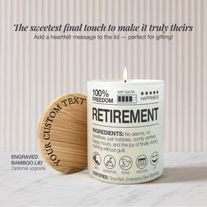 Funny Retirement Candle Retiring Coworker Gift Retirement Happy Retirement Candle Retiree Gift Teacher Retired Gift Boss Retirement Life image 3