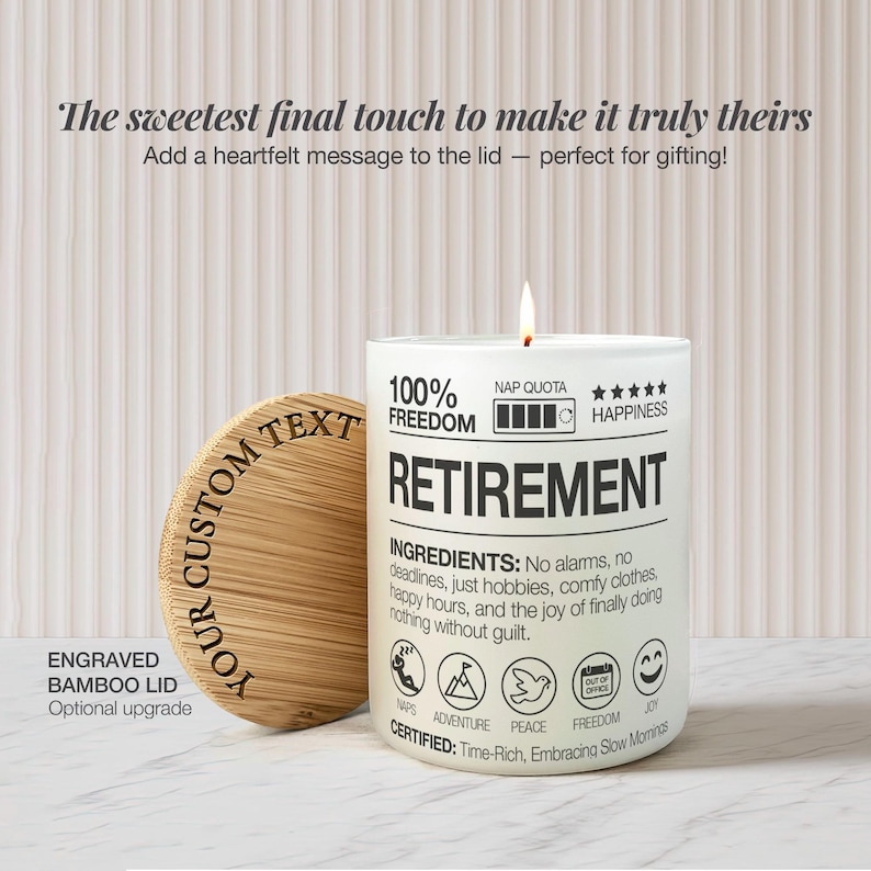 Funny Retirement Candle Retiring Coworker Gift Retirement Happy Retirement Candle Retiree Gift Teacher Retired Gift Boss Retirement Life image 3