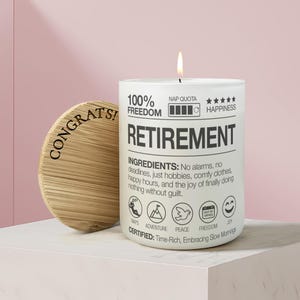 Funny Retirement Candle Retiring Coworker Gift Retirement Happy Retirement Candle Retiree Gift Teacher Retired Gift Boss Retirement Life image 9
