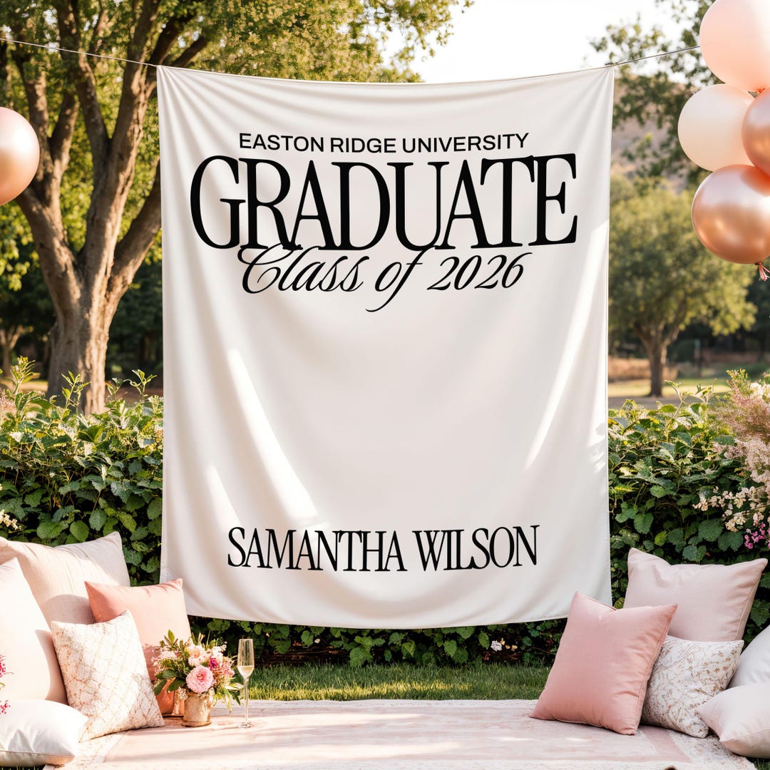 Grade R Graduation Backdrop Sign Graduate Banner Graduation Party Welcome Sign Class of 2027 Banner ...
