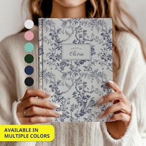 Benutzerdefiniertes Namens-Notizbuch für Frauen, personalisiertes Toile Journal, anpassbares Dankbarkeits-Journal, Brautjungfer Vorschlag, Notizbuch für Mama Geschenk