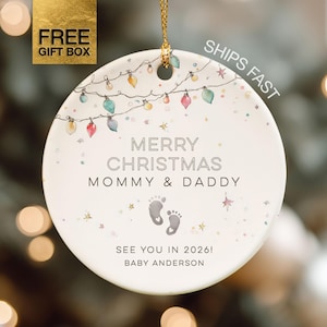 Pregnancy Announcement Ornament New Baby Ornament For New Parents See You In 2026 Announcing Pregnancy Christmas Ornament For Expecting Mom Gray