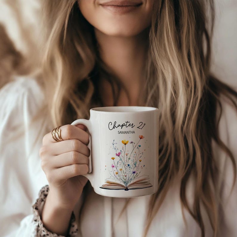 21st Birthday Mug With Name Personalized 21st Birthday Gift For Best Friend Custom Birthday Coffee Cup Chapter 21 Birthday Gift For Girl image 1