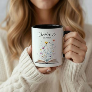 21st Birthday Mug With Name Personalized 21st Birthday Gift For Best Friend Custom Birthday Coffee Cup Chapter 21 Birthday Gift For Girl Black Accent 11oz