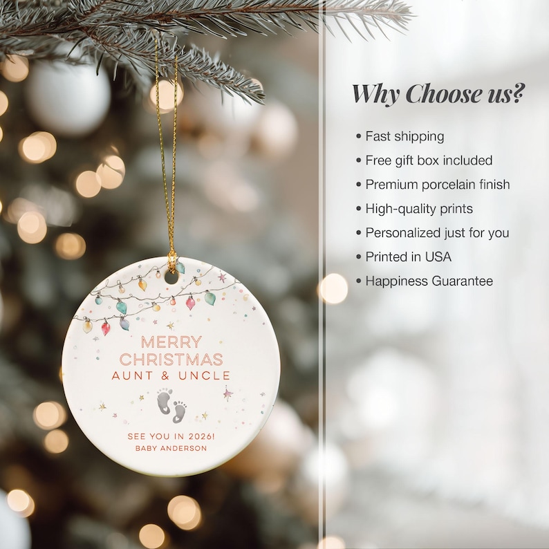 Pregnancy Announcement Ornament New Baby Ornament For New Parents See You In 2026 Announcing Pregnancy Christmas Ornament For Expecting Mom image 9