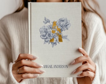Personalisiertes Monogramm Journal für Frauen Initial Journal Notizbuch für Mama Custom Name Notizbuch Geschenk Toile Brautjungfer Vorschlag Brautparty